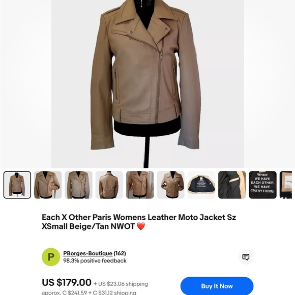 EachXOther Paris Women’s Leather Jacket - Picture 12 of 16